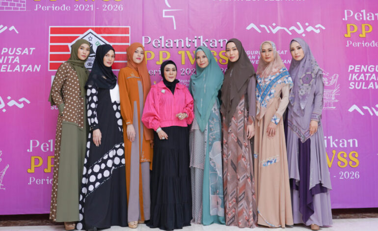 Klasik, Elegan, hingga Kekinian, Ini Tampilan Wiwiek Hatta Luxury Syar’i X Wiwiek Muslimah Pada Pelantikan Pengurus Pusat Ikatan Wanita SulawesI Selatan Periode 2021-2026