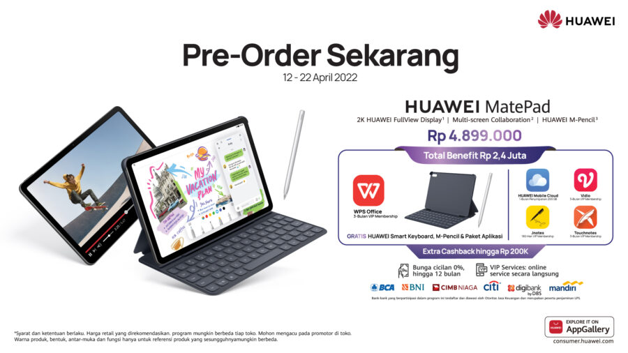 Resmi Hadir di Indonesia, HUAWEI MatePad Menawarkan Pengalaman Produktivitas Layaknya Laptop