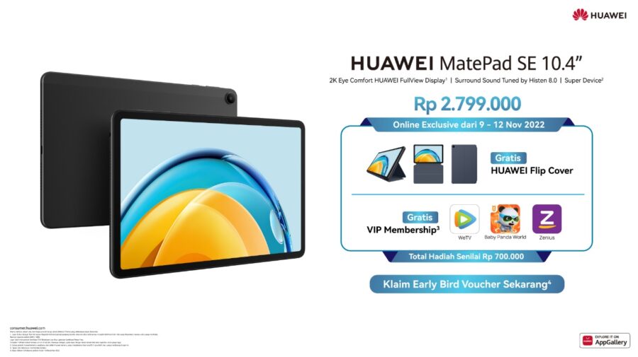 HUAWEI MatePad SE Resmi Dirilis di Indonesia untuk Penuhi Kebutuhan Seluruh Anggota Keluarga