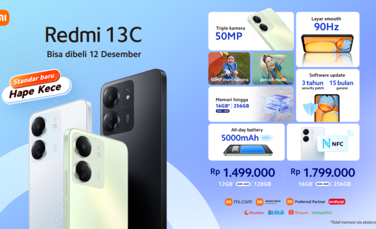 Baru Smartphone Entry Level, Xiaomi Indonesia Hadirkan Redmi 13C