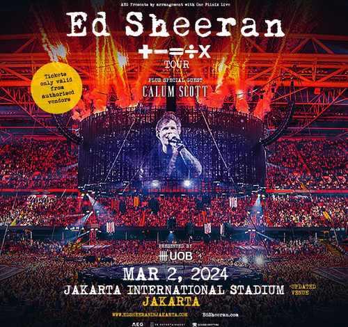 Pindah Ke Jakarta International Stadium Lokasi Konser Ed Sheeran + – = ÷ x Tour 2024