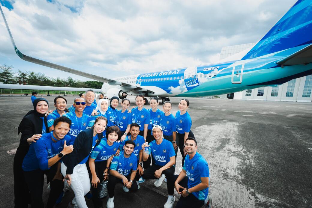 #SweatToDiscover Pesawat Garuda Indonesia Livery POCARI SWEAT