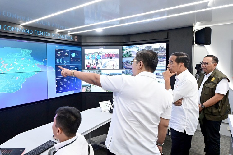 Command Center (Pusat Komando) Tahap I Ibu Kota Nusantara Di Tinjau Presiden RI