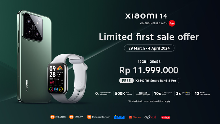 Penjualan Perdana Xiaomi 14 Dan Xiaomi Wearable Series