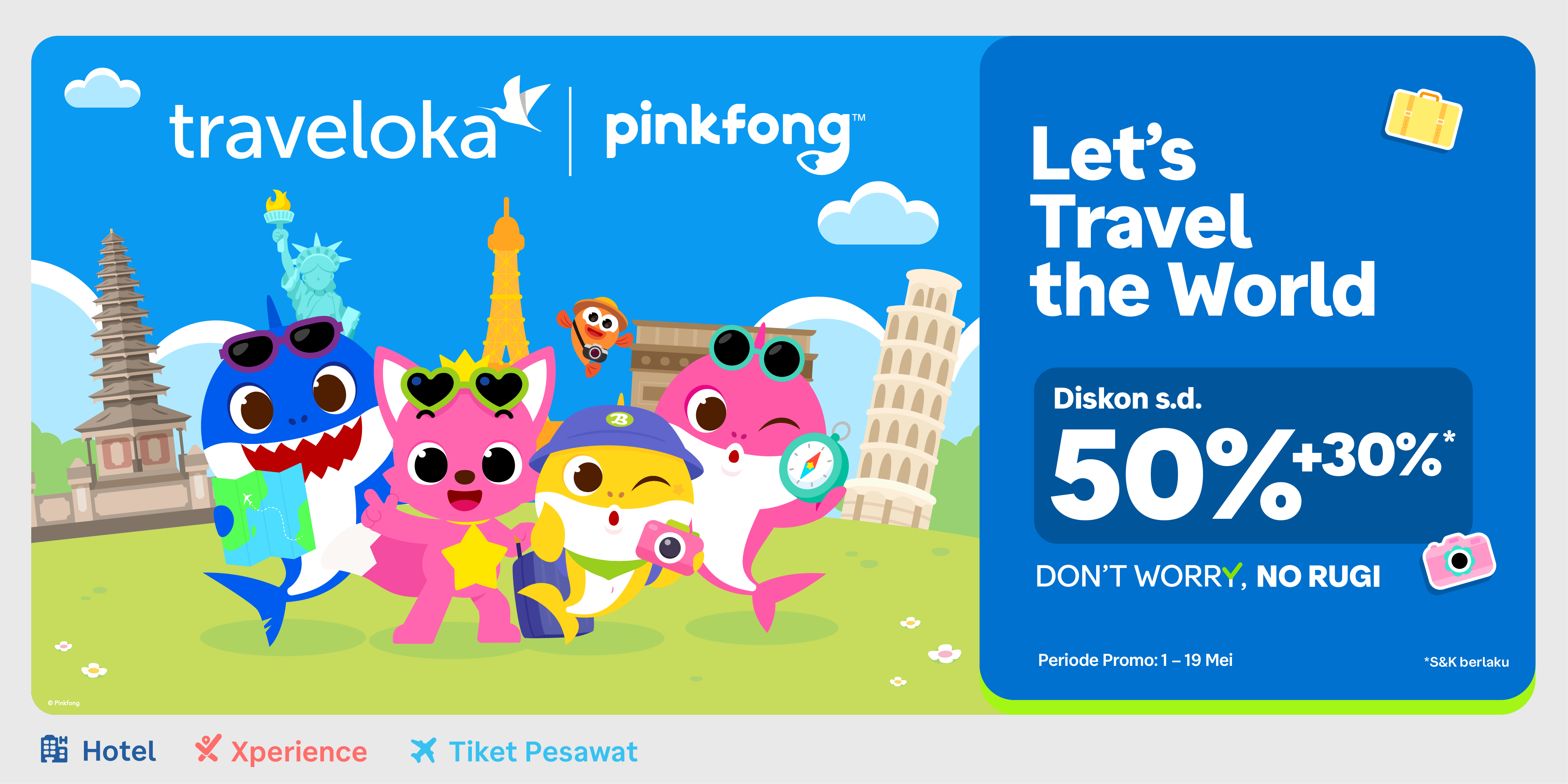 Jelajahi Dunia dengan Diskon Istimewa Bersama Traveloka Dan Baby Shark