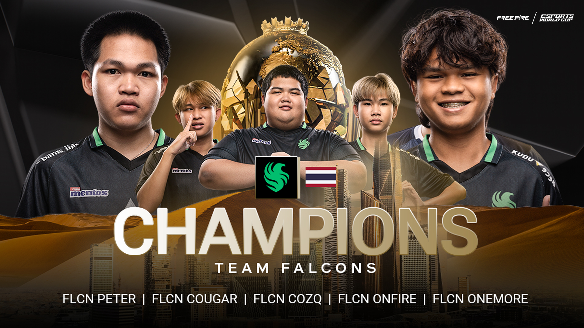 Juara EWC: Free Fire, Team Falcons Gondol Hadiah US$300.000 dan Tiket Menuju FFWS Global Finals 2024