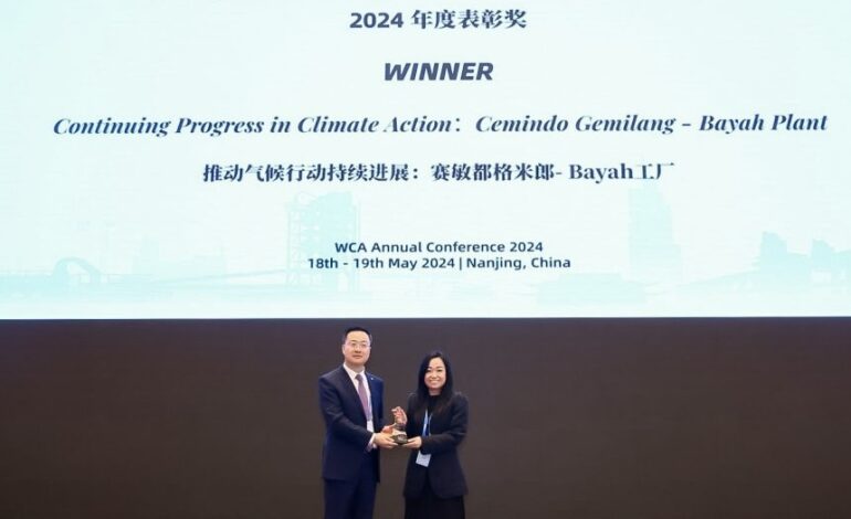 Perkuat Komitmen Keberlanjutan, Semen Merah Putih Kembali Raih Penghargaan Internasional WCA “Climate Action” Award 2024.