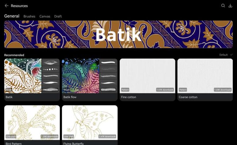 HUAWEI Luncurkan Fitur Pola Batik pada Aplikasi Melukis GoPaint dalam Tablet HUAWEI