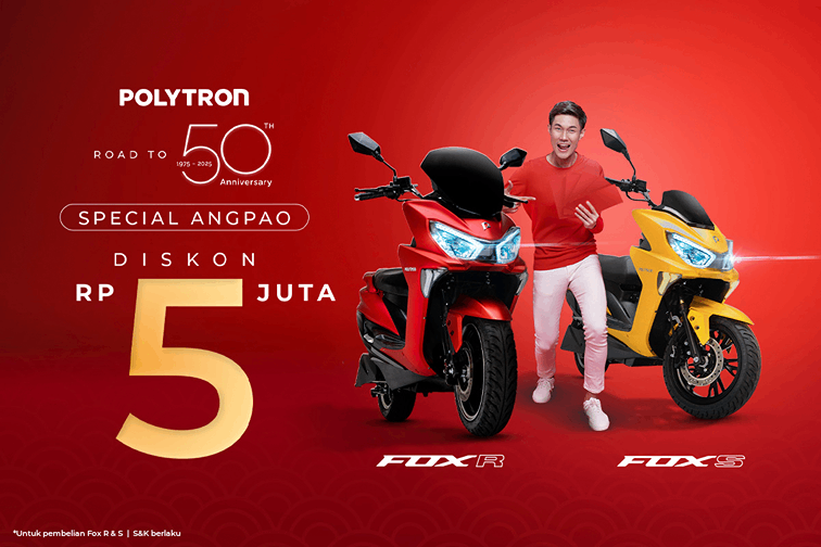 Rayaan ke-50 Tahun Polytron Hadirkan Program Diskon Untuk Pembelian Motor Listrik