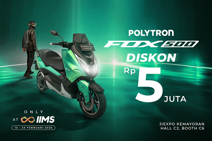 Semarakan IIMS 2025, Polytron Hadirkan Diskon 5 Juta dan Test Ride Eksklusif Fox-500