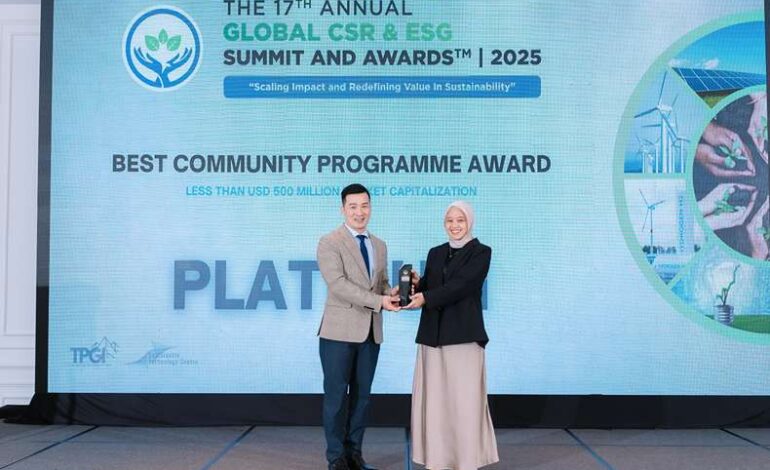 Pertamina Patra Niaga Fuel Terminal Tanjung Gerem Raih Penghargaan dalam The 17th Annual Global CSR & ESG Summit 2025